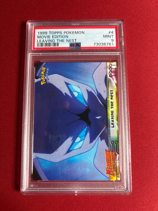 Pokemon 1999 Topps Movie Edition Leaving the Nest #4 PSA 9