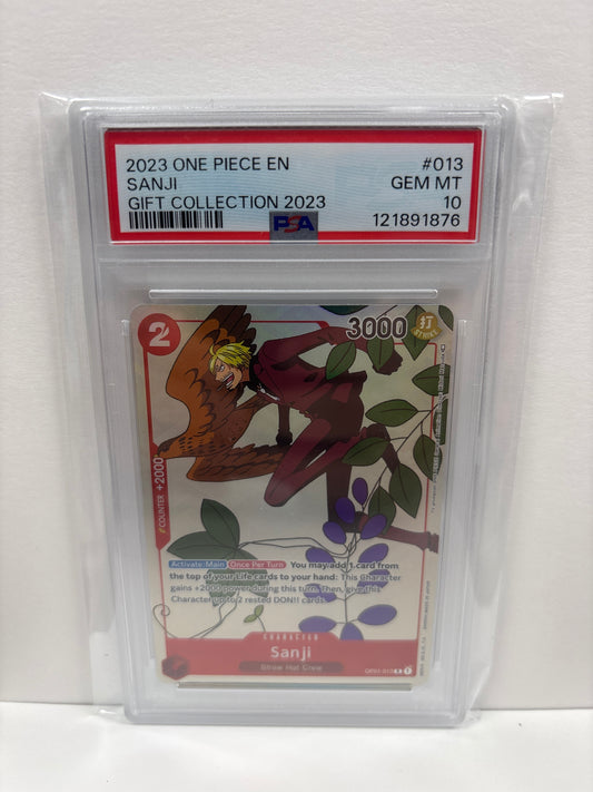 One Piece Card Game Sanji OP01-013 PSA 10