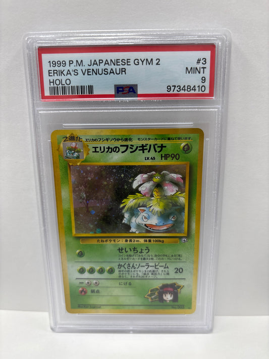 Pokemon Japanese Erika’s Venusaur #3 (1999) PSA 9