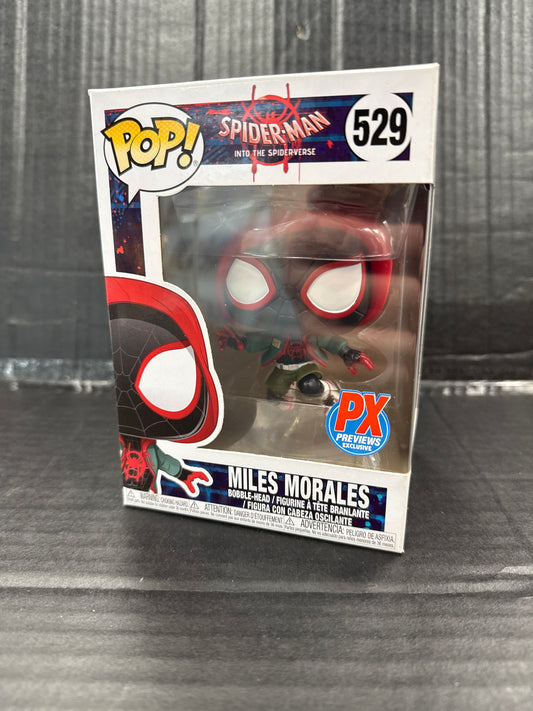 Funko Pop! Spider-Man Into the Spiderverse Miles Morales 529 PX Previews Exclusive (Grade A)