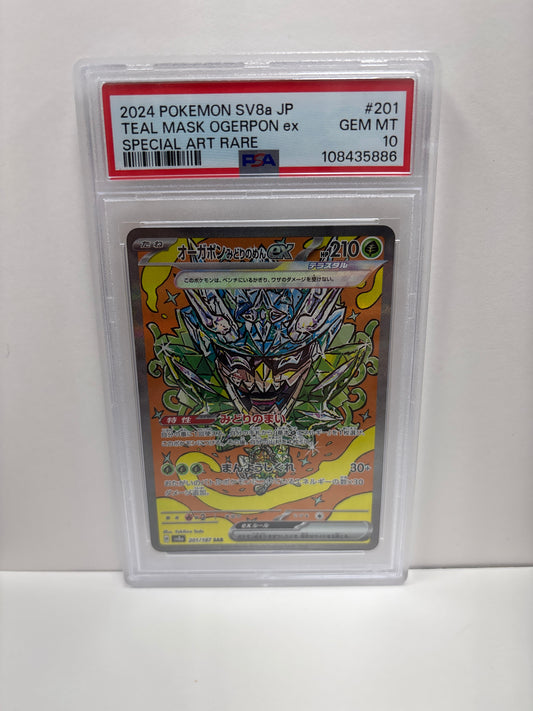 Pokemon Japanese Teal Mask Ogerpon ex 201/187 PSA 10