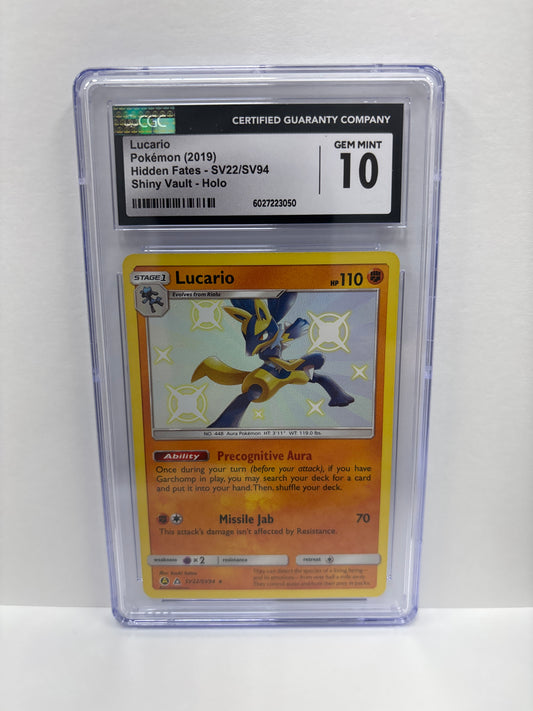 Pokemon Lucario SV22/SV94 CGC 10