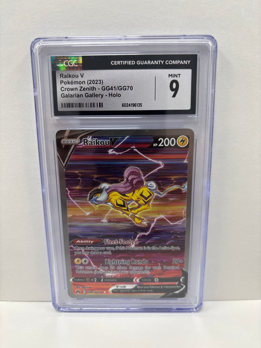 Pokemon Raikou V GG41/GG70 CGC 9
