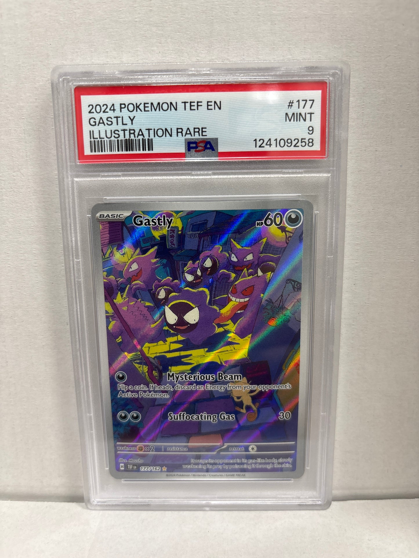 Pokemon Gastly 177/162 PSA 9