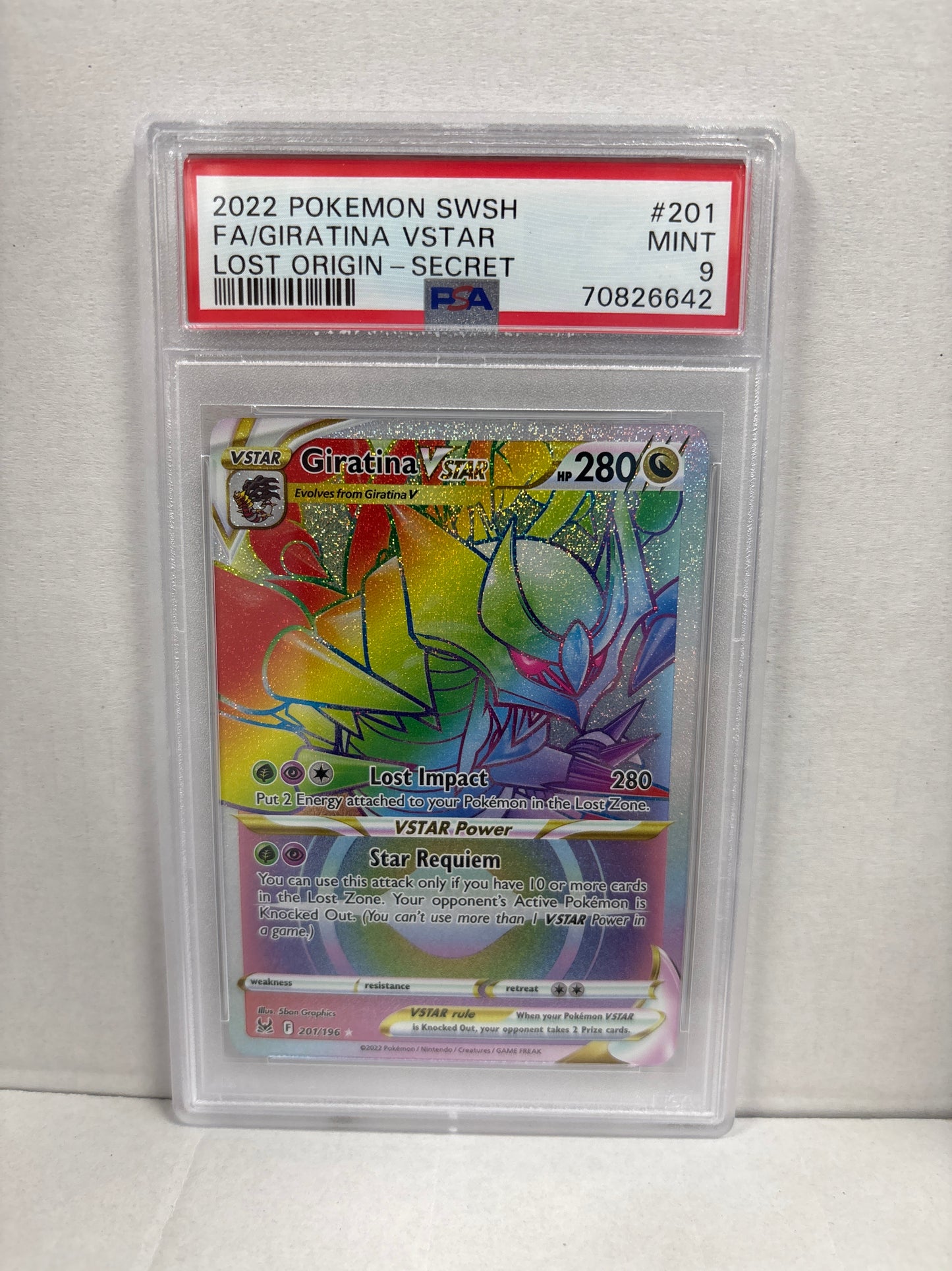 Pokemon Giratina VSTAR 201/196 PSA 9