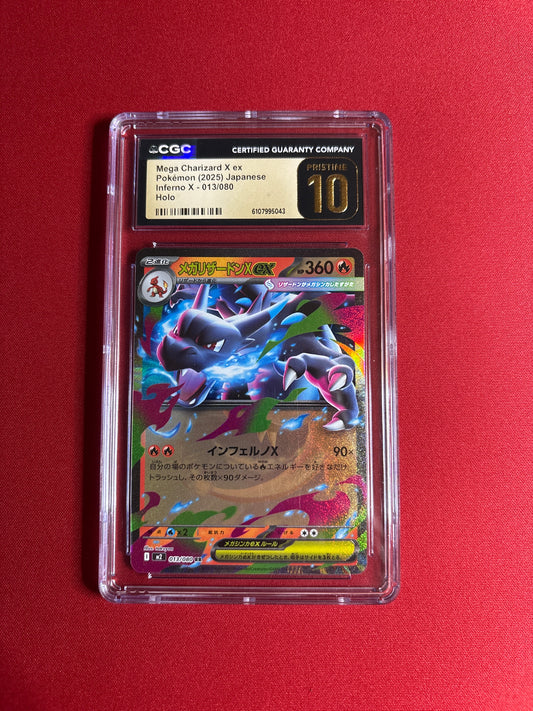 Pokemon Japanese Mega Charizard X ex 013/080 CGC Pristine 10