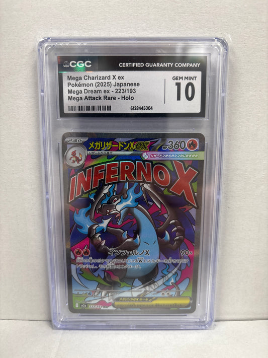 Pokemon Japanese Mega Charizard X ex 223/193 CGC 10