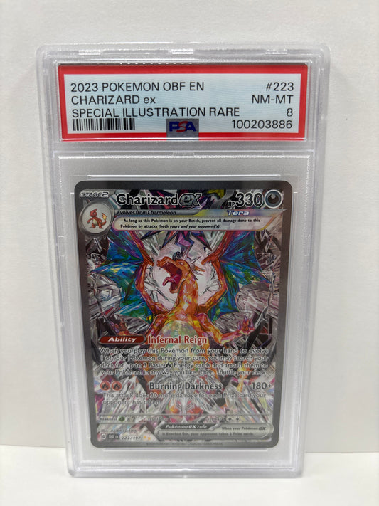 Pokemon Charizard ex 223/197 PSA 8