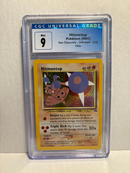 Pokemon Hitmontop 3/75 (2001) CGC 9 (Scratches on Slab)