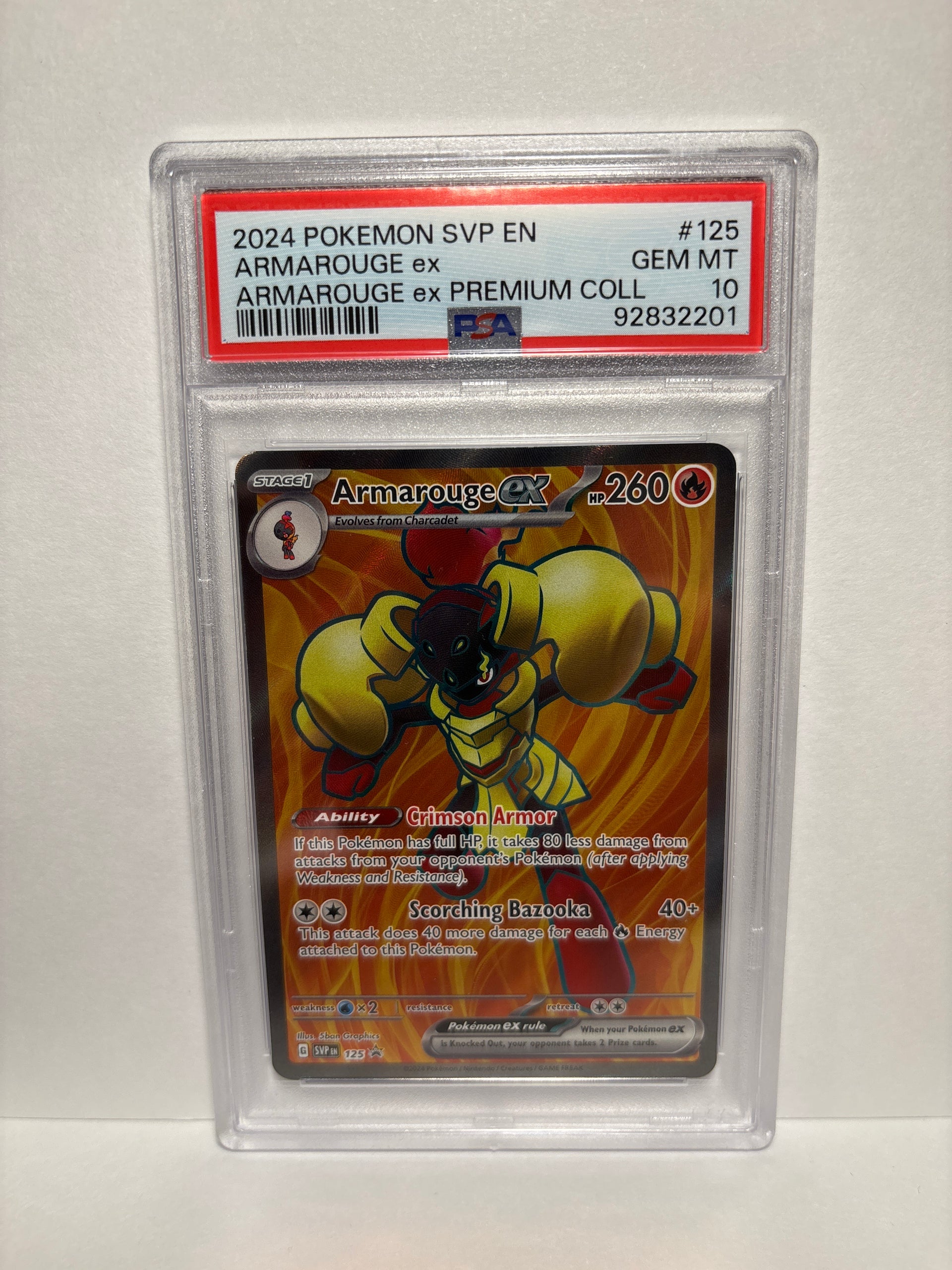 Pokemon Armarouge ex 125 PSA 10 Zapp! Comics Pokemon Armarouge ex 125 PSA 10 Zapp! Comics