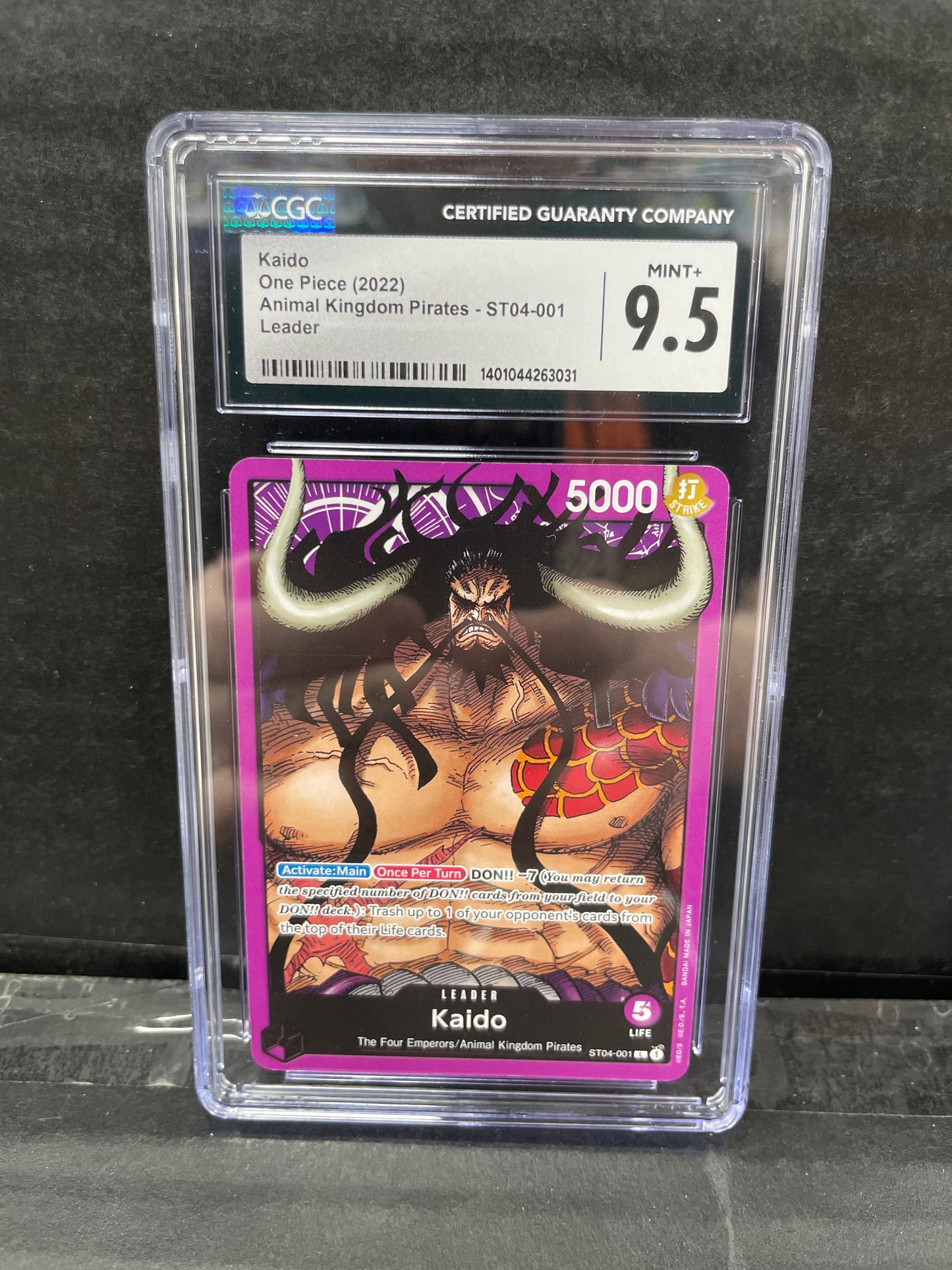 One Piece TCG Kaido ST04-001 CGC 9.5