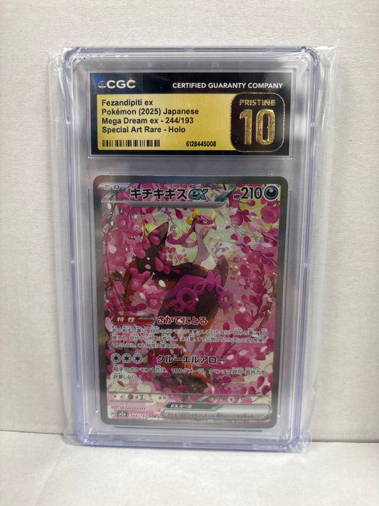 Pokemon Japanese Fezandipiti ex 244/193 CGC Pristine 10