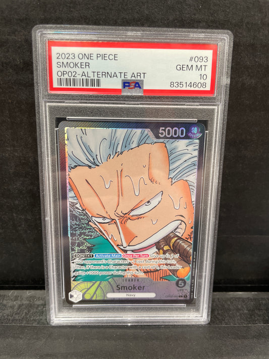 One Piece TCG Smoker AA OP02-093 PSA 10