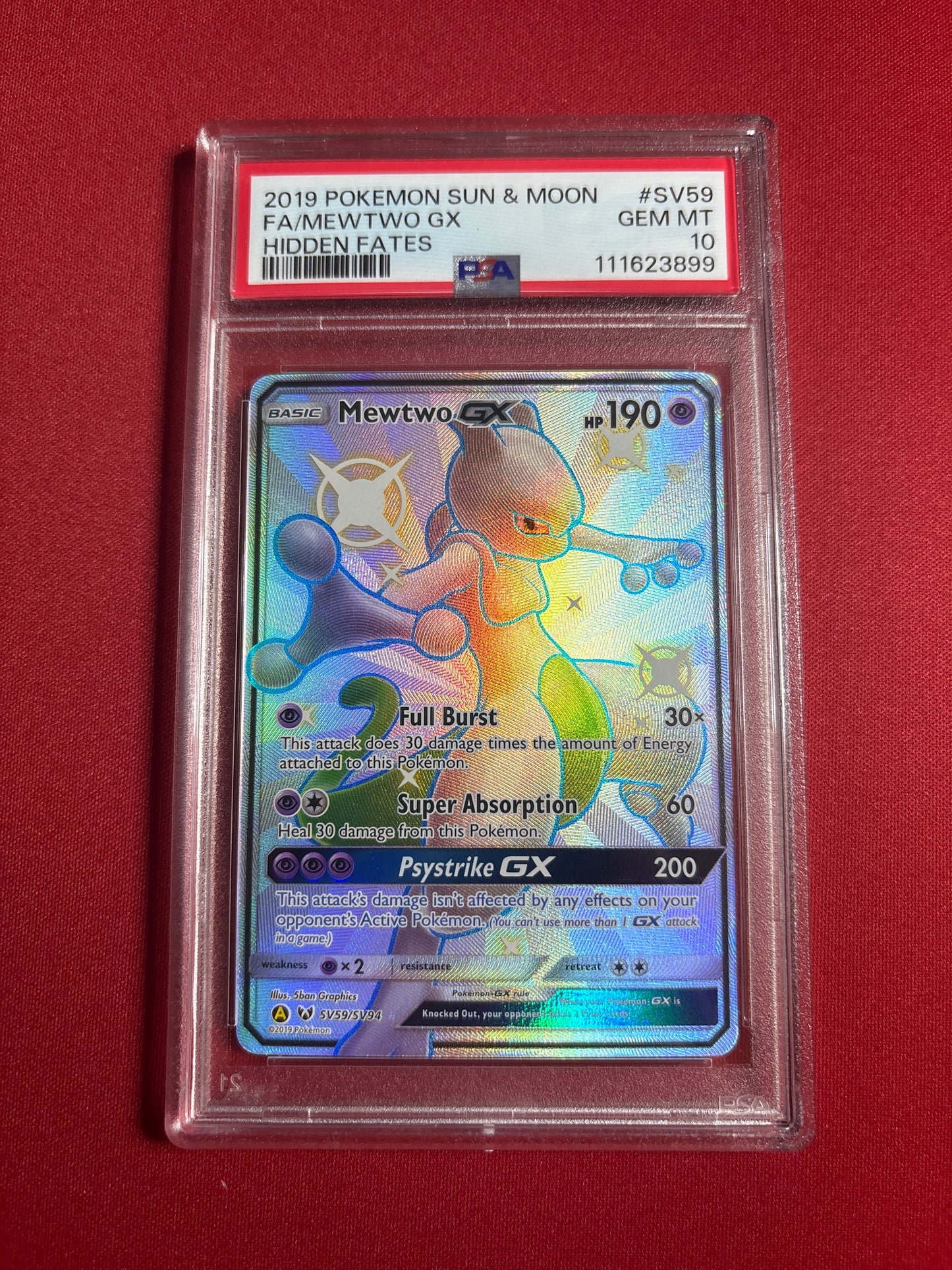 Pokemon Mewtwo GX SV59/SV94 PSA 10