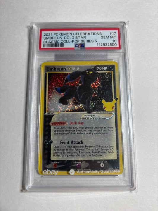 Pokemon Umbreon 17/17 (2021) Celebrations PSA 10