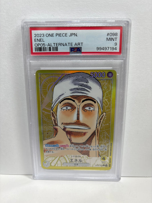 One Piece TCG JP Enel OP05-098 PSA 9