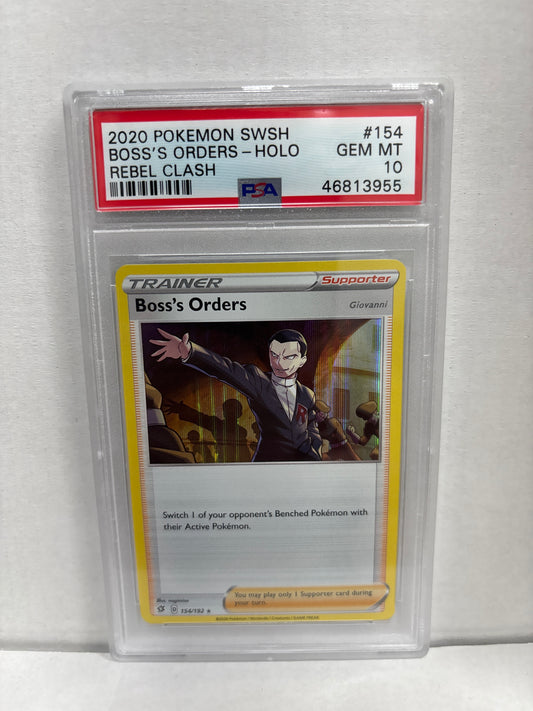Pokemon Boss’s Orders 154/192 PSA 10