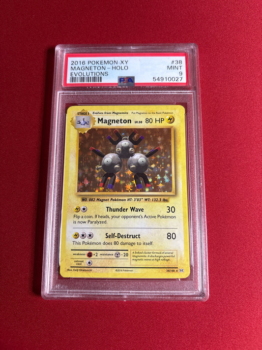 Pokemon Magneton 38/108 HOLO (2016) PSA 9