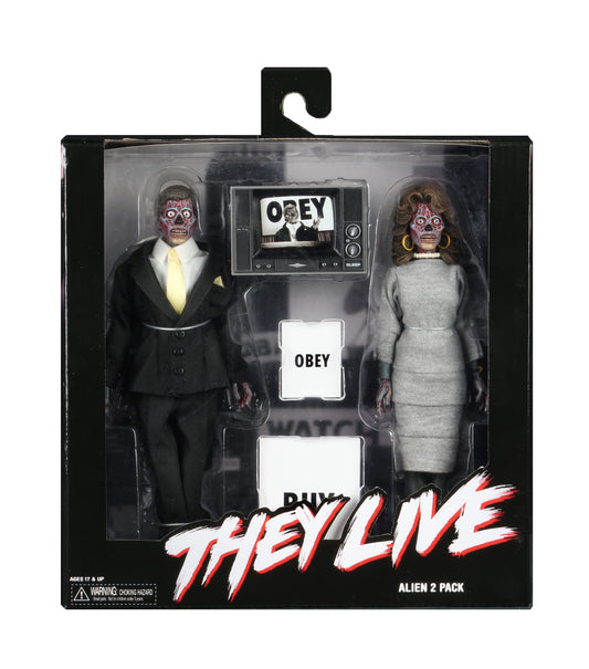 NECA They Live Alien Clothed Figure 2 Pack