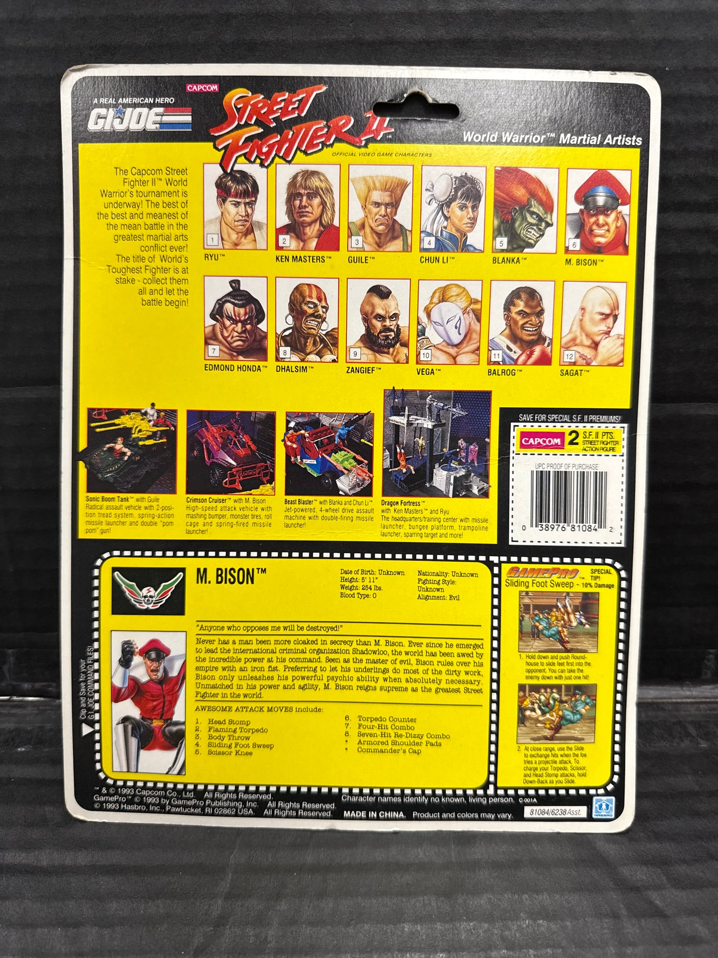 GI Joe Street Fighter II M. Bison Hasbro 1993