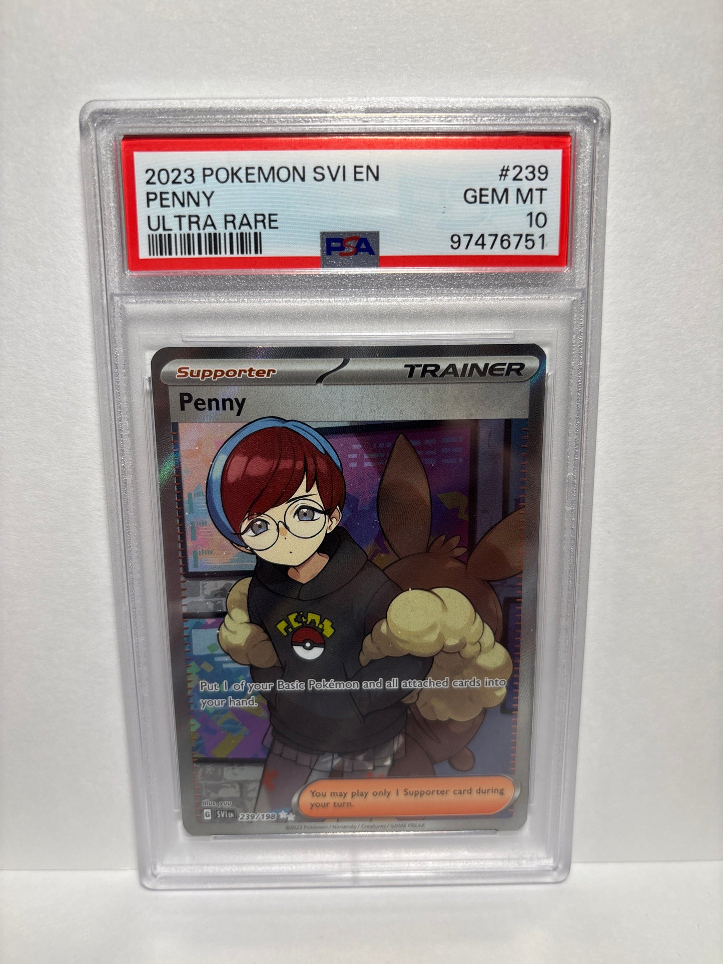 Pokemon Penny 239/198 PSA 10