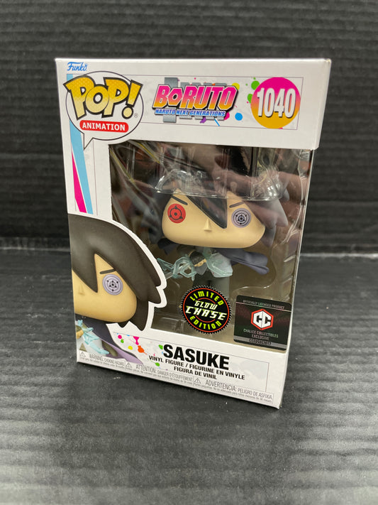 Funko Pop! Boruto Naruto Next Generations Sasuke 1040 Chalice Collectibles Glow Chase (Grade A)