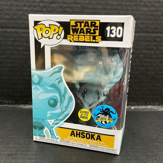 Funko Pop! Star Wars Rebels Ahsoka 130 Glow in the Dark LA Comic Con (Grade A-)