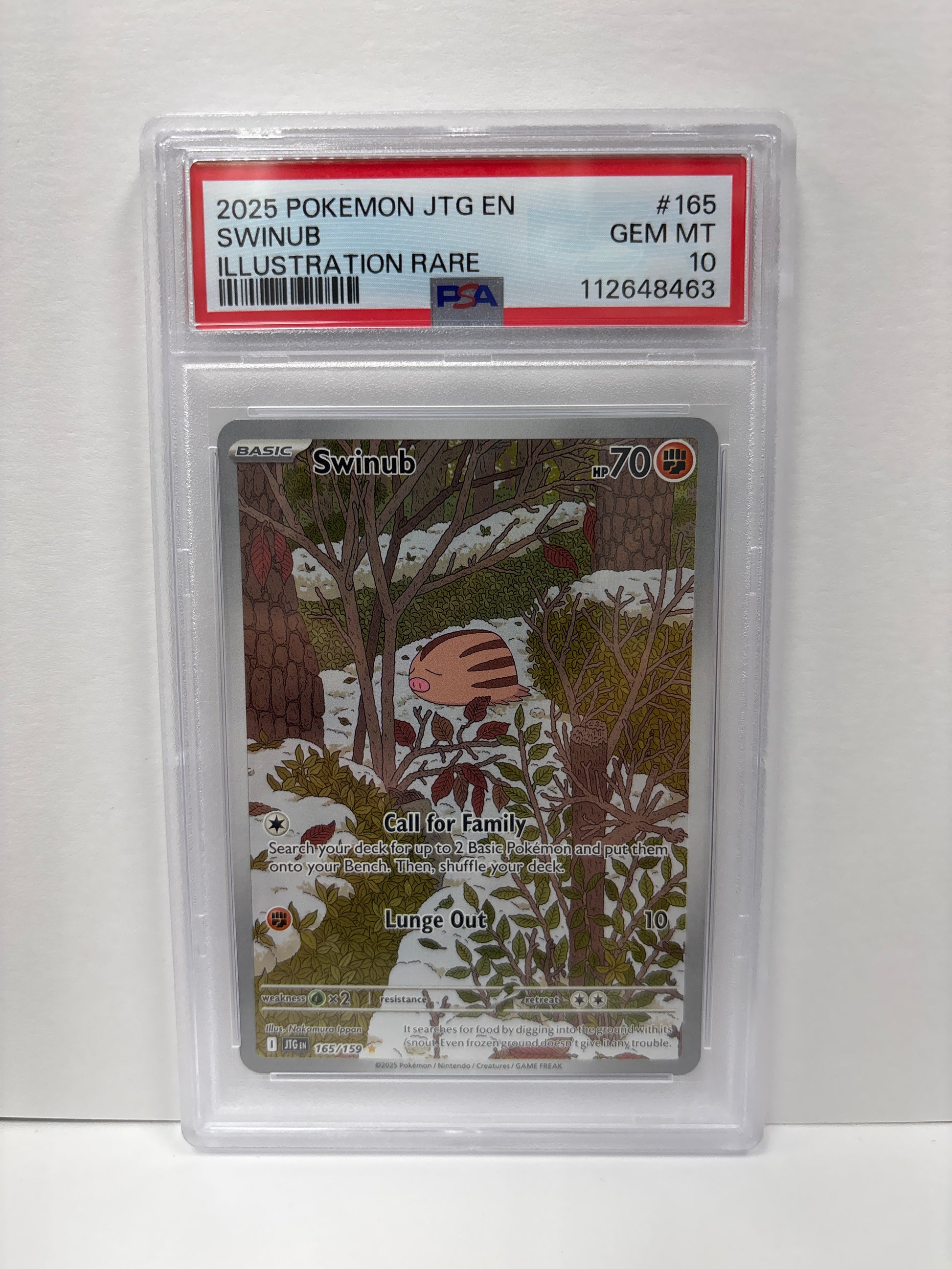Pokemon Swinub 165/159 PSA 10 Zapp! Comics Pokemon Swinub 165/159 PSA 10 Zapp! Comics