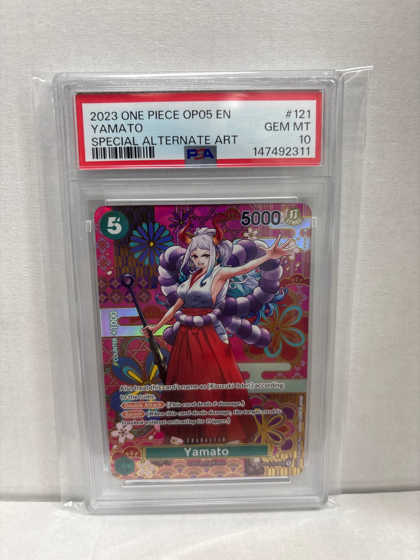 One Piece Card Game Yamato SP OP01-121 PSA 10