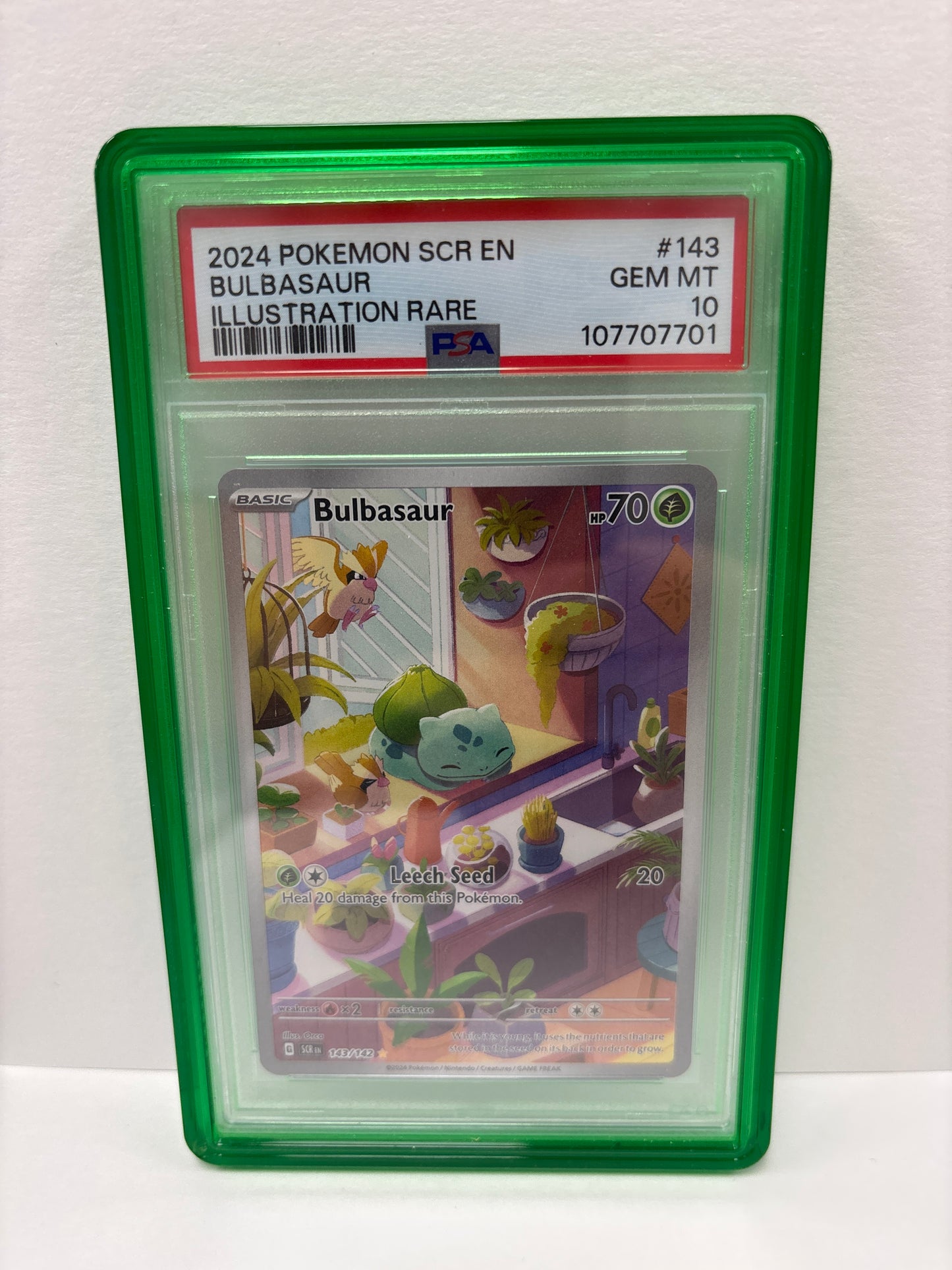 Pokemon Bulbasaur 143/142 PSA 10