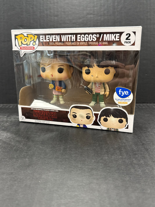 Funko Pop! Eleven with Eggos/Mike 2 Pack FYE Exclusive (Grade B+)