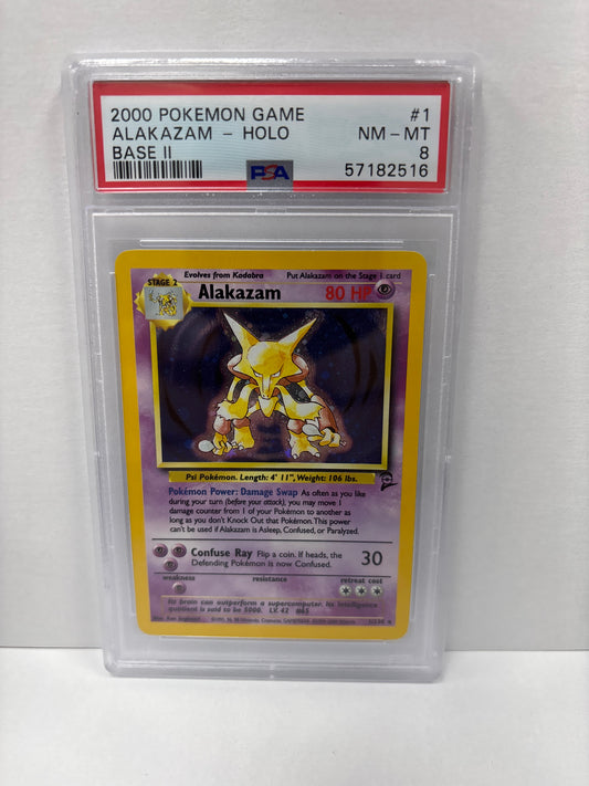 Pokemon Alakazam 1/130 (2000) PSA 8