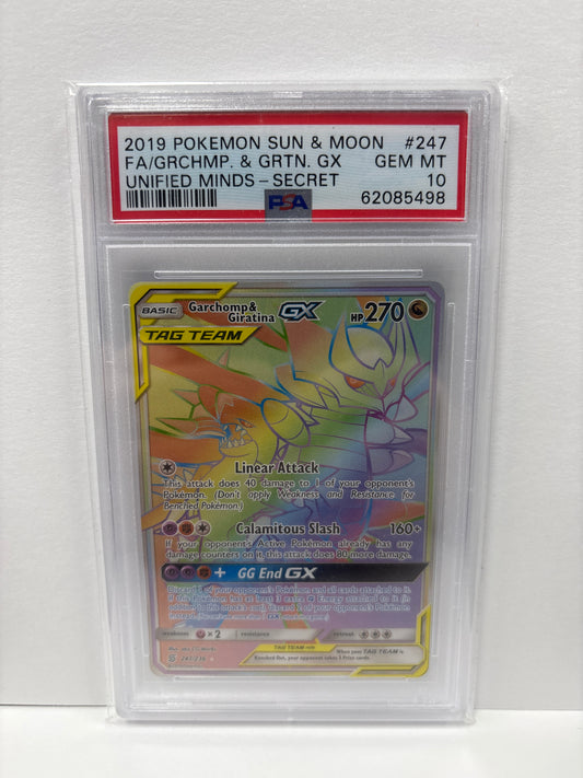 Pokemon Garchomp & Giratina GX 247/236 PSA 10