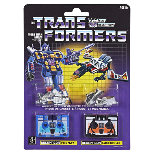 Transformers G1 Mini-Cassettes 2 Pack Frenzy and Laserbeak Reissue