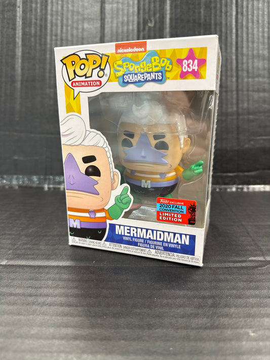 Funko Pop! SpongeBob SquarePants Mermaidman 834 2020 Fall Convention Exclusive (Grade A)