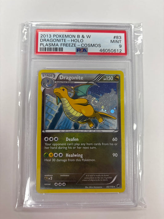 Pokemon Dragonite 83/116 Cosmos HOLO PSA 9