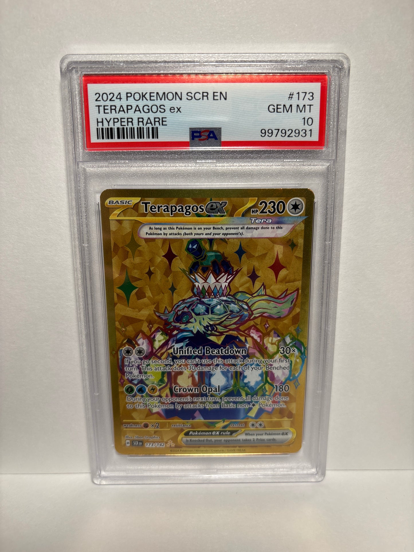 Pokemon Terapagos ex 173/142 PSA 10