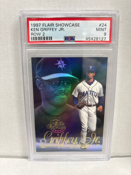 1997 Flair Showcase Ken Griffey JR. #24 Row 2 PSA 9