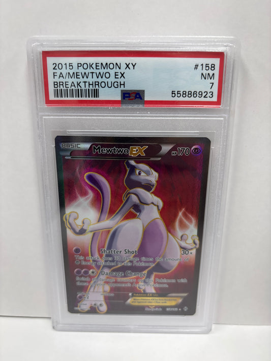 Pokemon Mewtwo EX 158/162 PSA 7