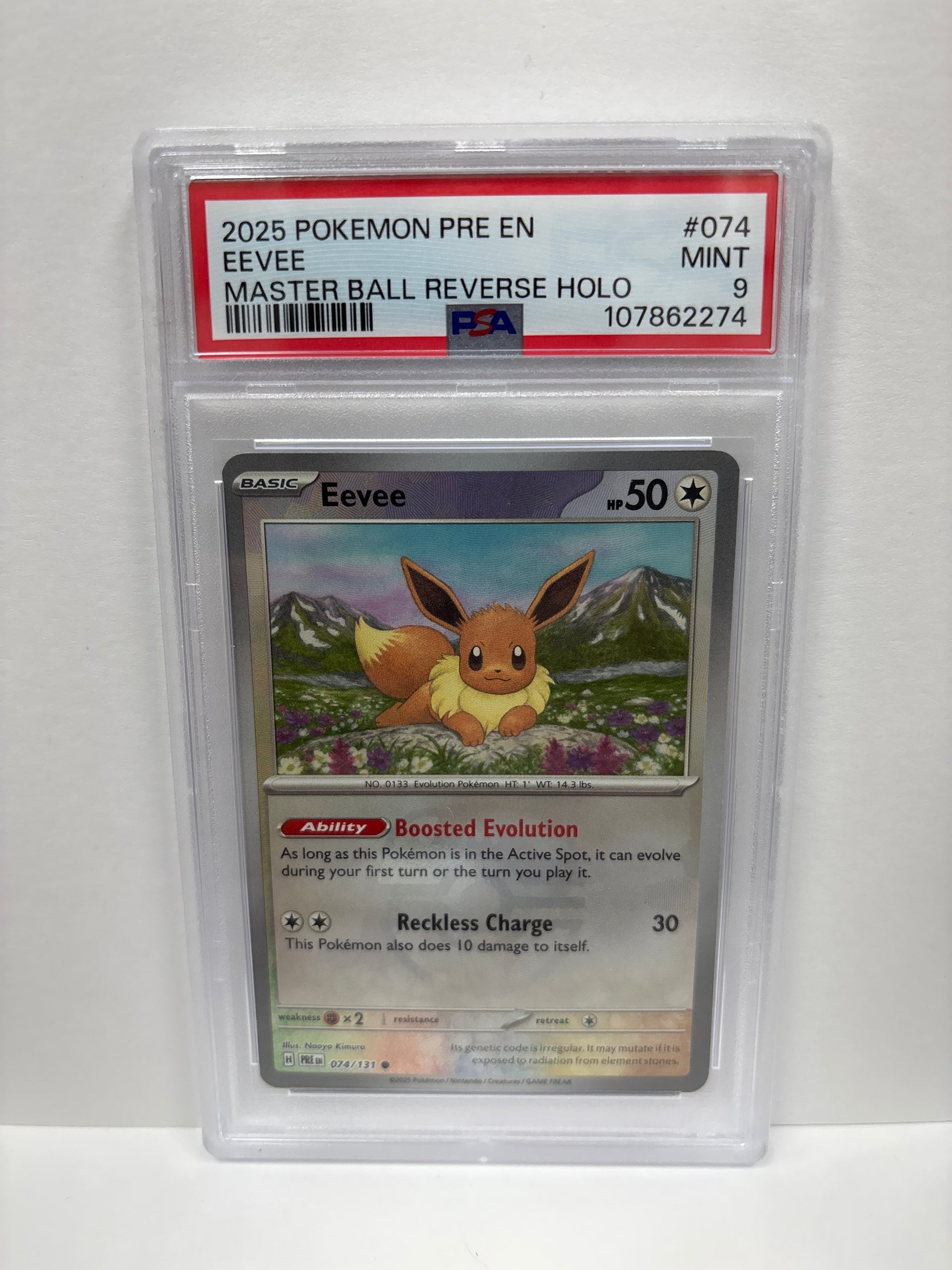 Pokemon Eevee 074/131 Master Ball PSA 9 – Zapp! Comics