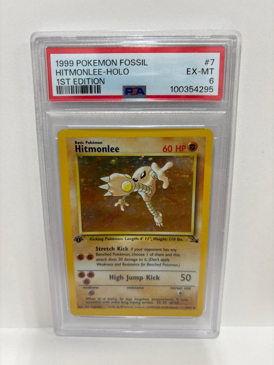 Pokemon Hitmonlee 7/62 1st Edition (1999) PSA 6