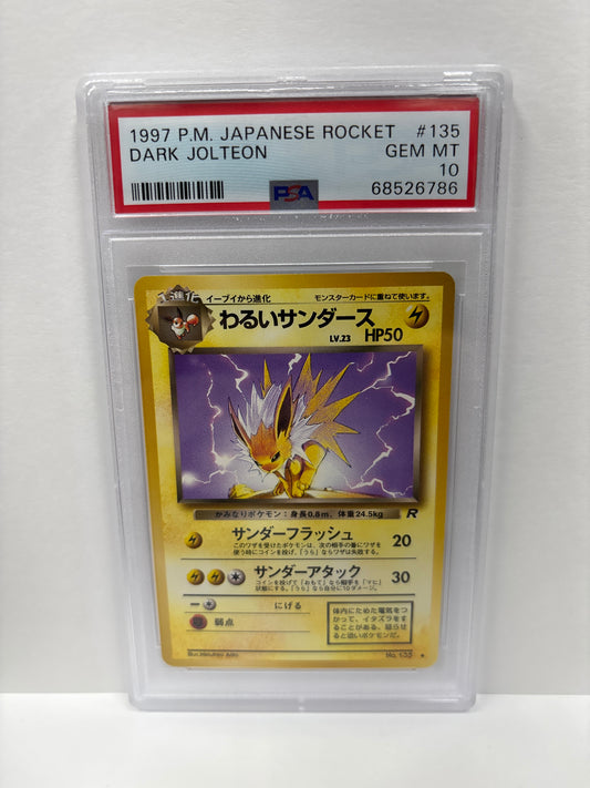Pokemon Japanese Dark Jolteon #135 (1997) PSA 10