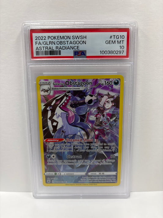 Pokemon Galarian Obstagoon TG10/TG30 PSA 10