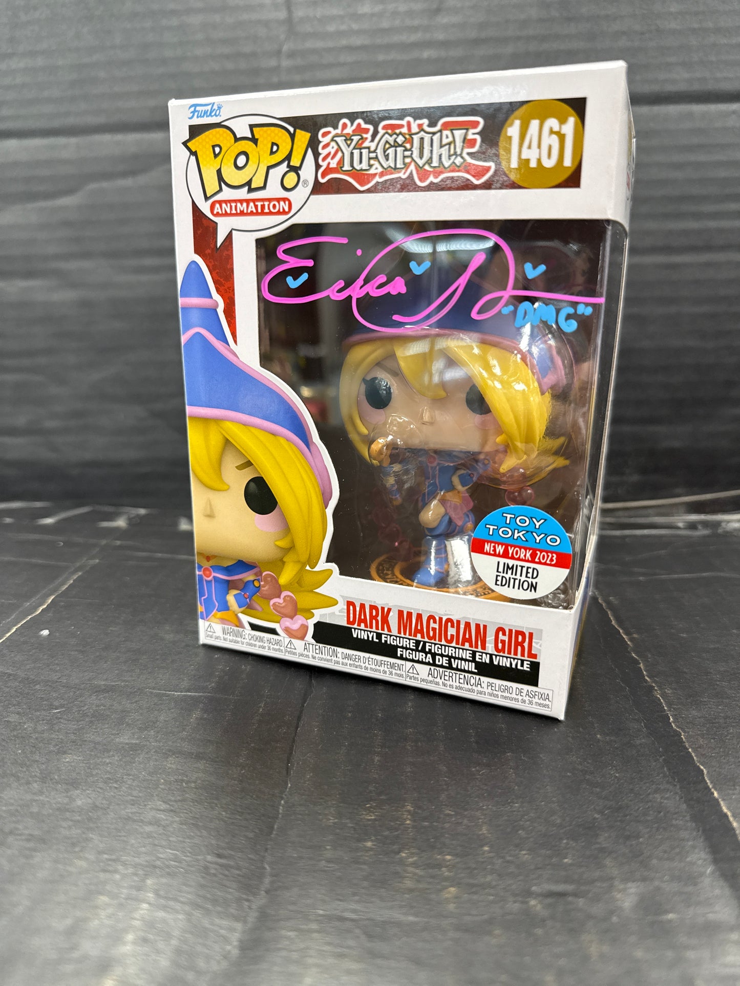 Funko Pop! Yugioh Dark Magician Girl Toy Tokyo New York 2023 1461 Signed by Erica Schroeder (Grade A)