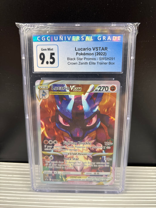 Pokemon Lucario VSTAR SWSH201 CGC 9.5 (Old Label)