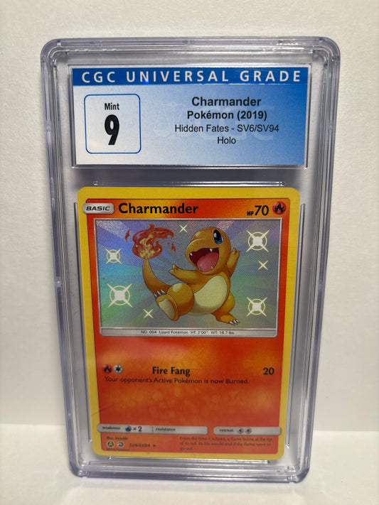 Pokemon Charmander SV6/SV94 CGC 9 (Scratches on Slab)