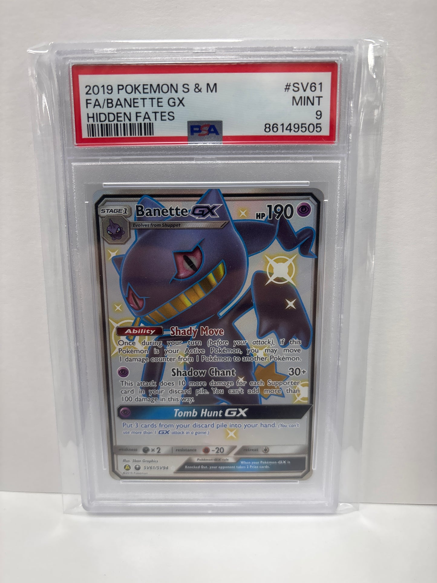 Pokemon Banette GX SV61/SV94 PSA 9