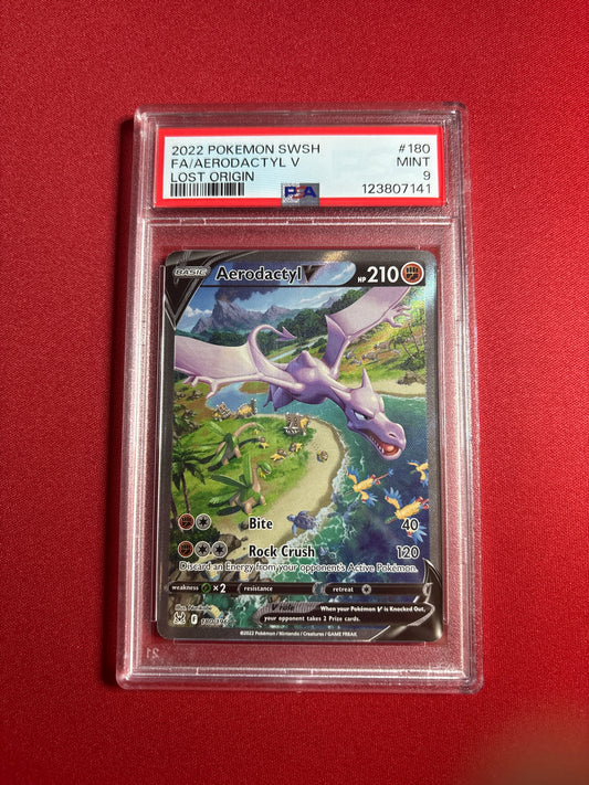 Pokemon Aerodactyl V 180/196 PSA 9