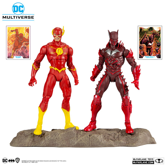 McFarlane DC Multiverse The Flash & Batman Earth -52 Red Death (Box Damage)