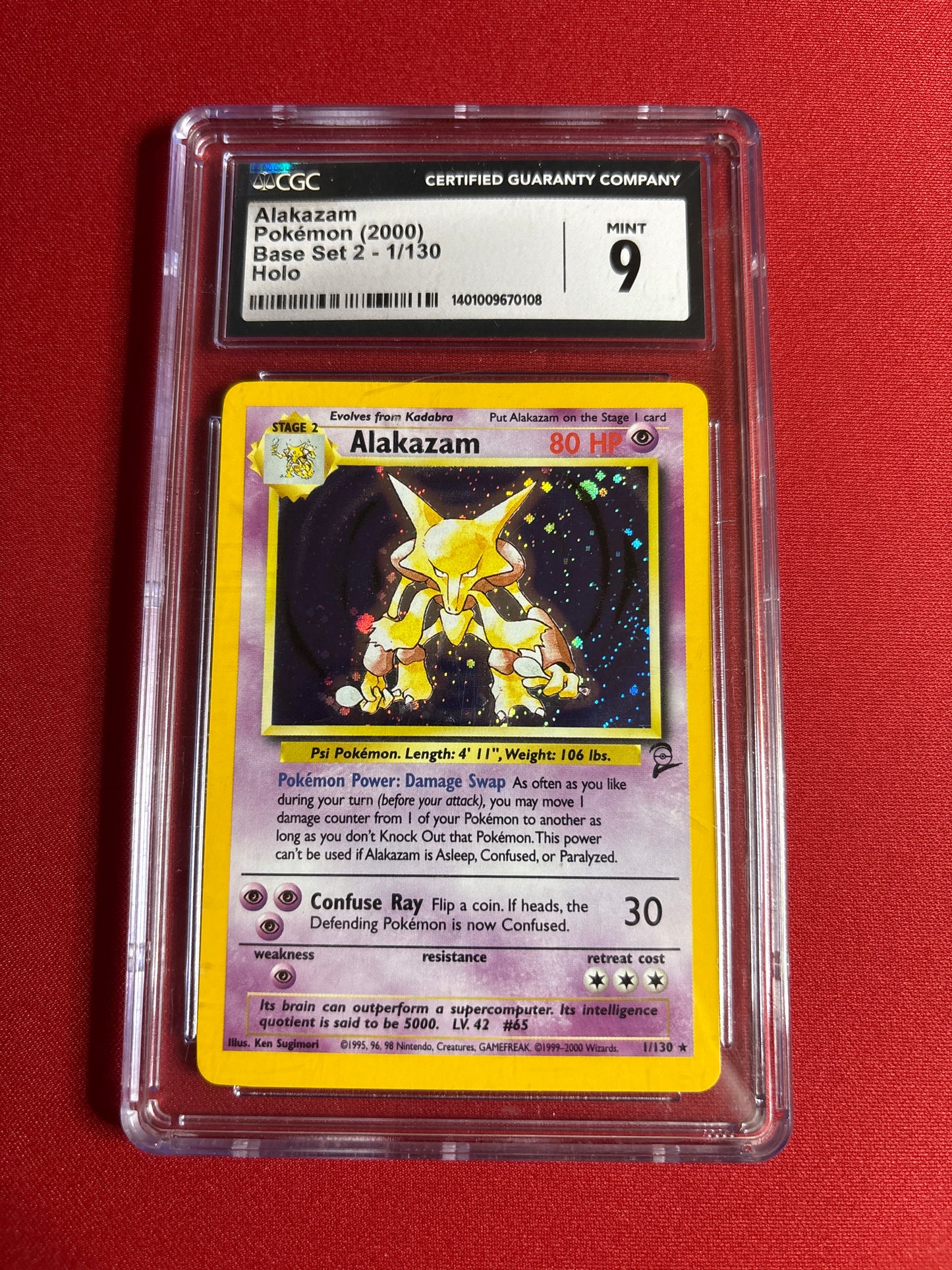 Pokemon Alakazam 1/130 (2000) CGC 9